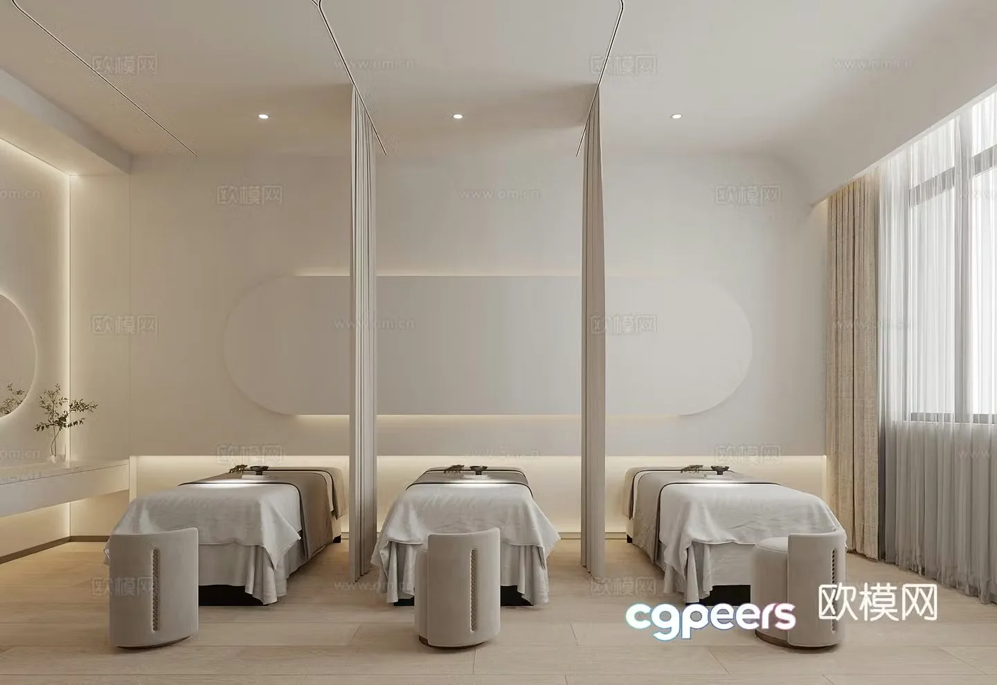 Modern beauty salon private room Beauty salon private room 3D model