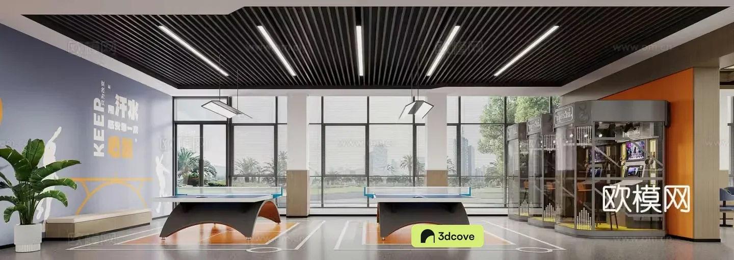 Modern table tennis room