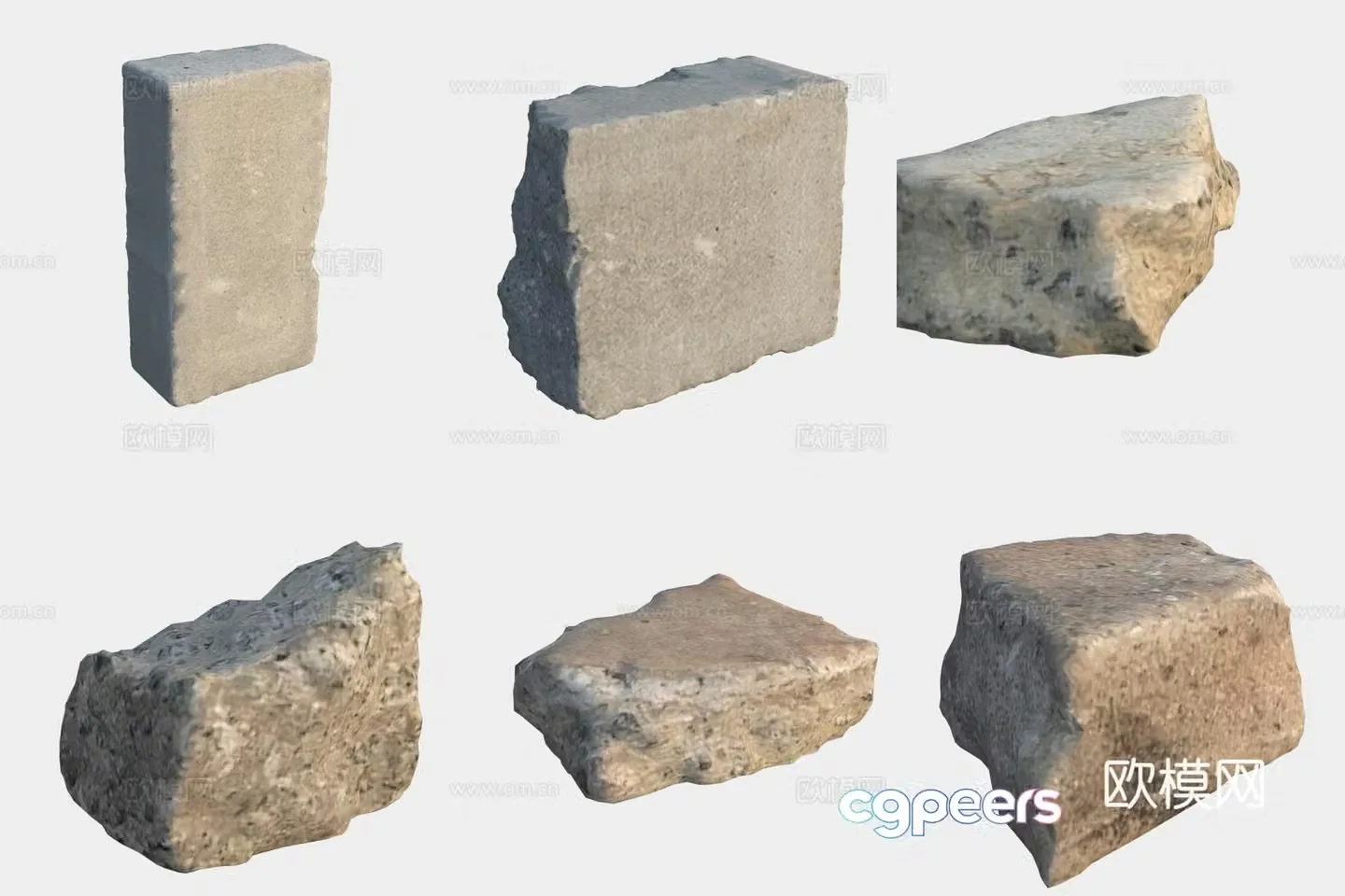 Building materials big stone headline stone 3d model