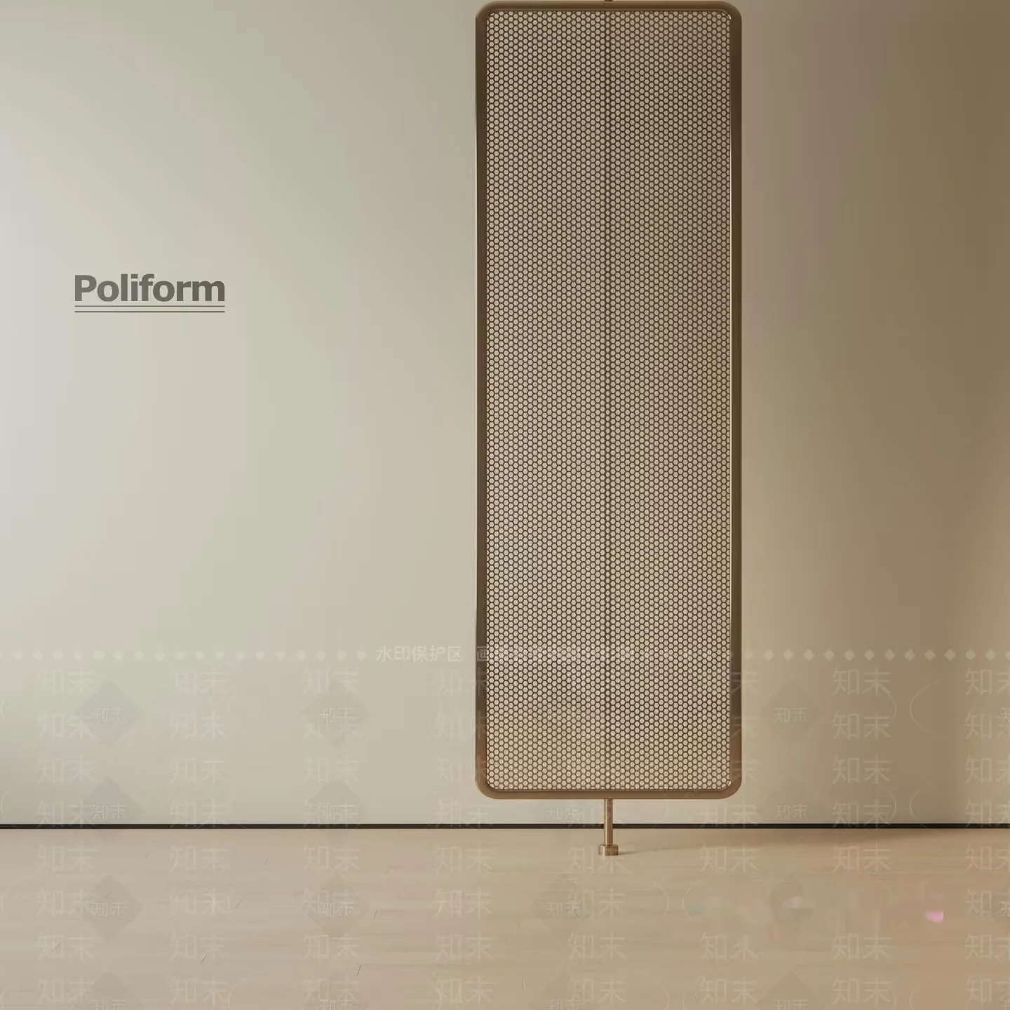 A Room Divider With A Screen 3D Model – 13526 – VRAY Render