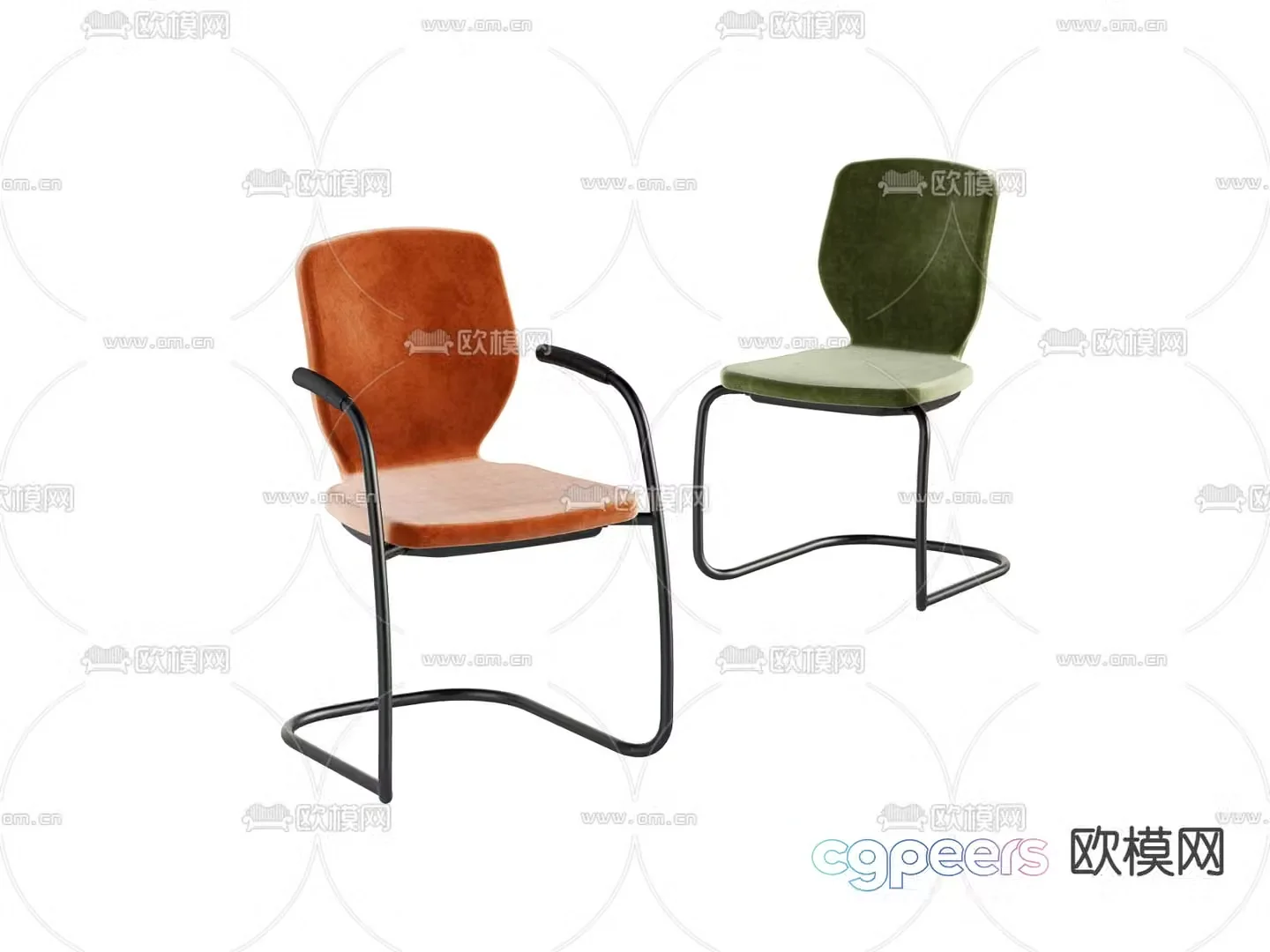 Office chair front chair 3d model