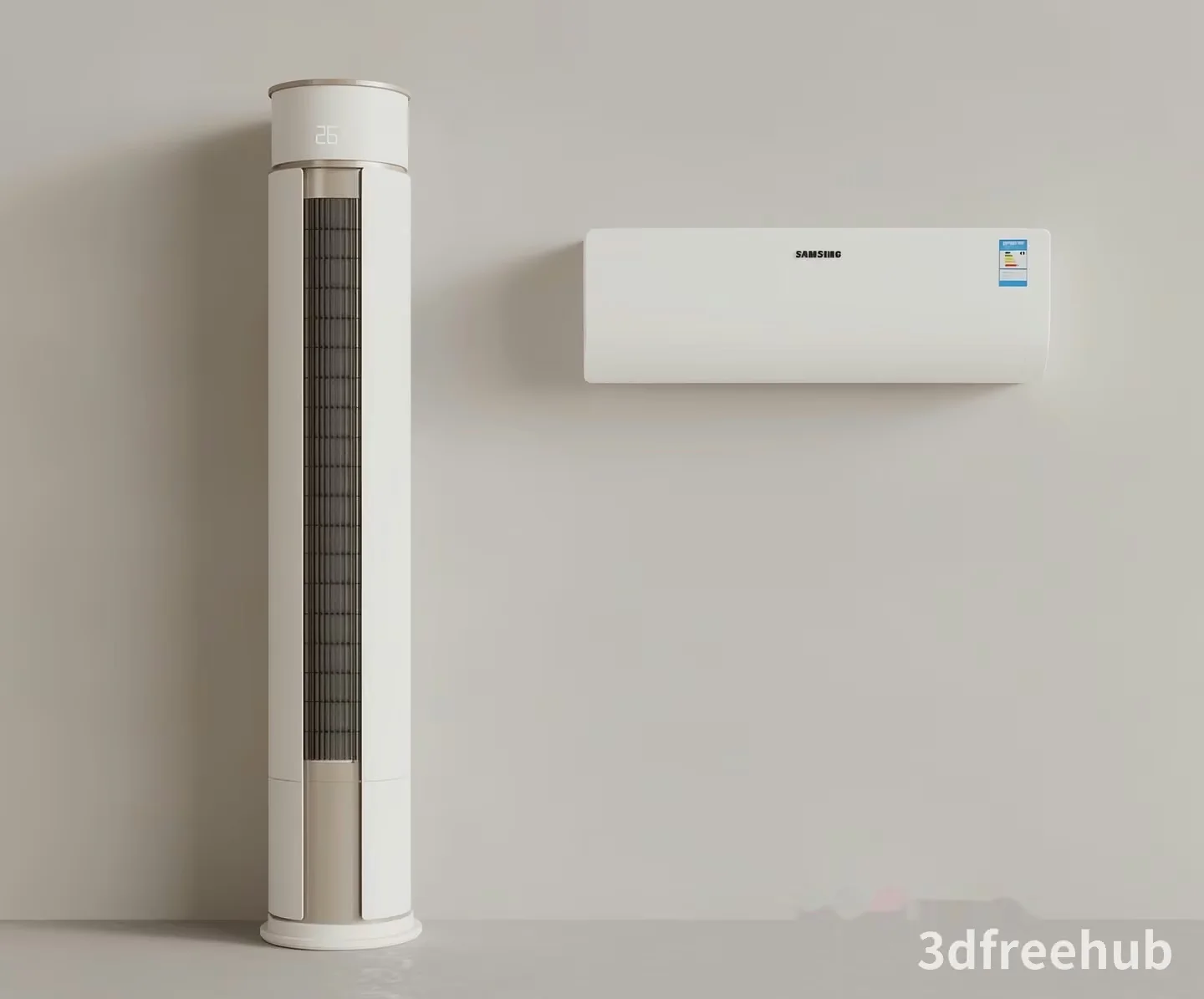 A Samsung Air Conditioner 3D Model – 20581 – VRAY Render