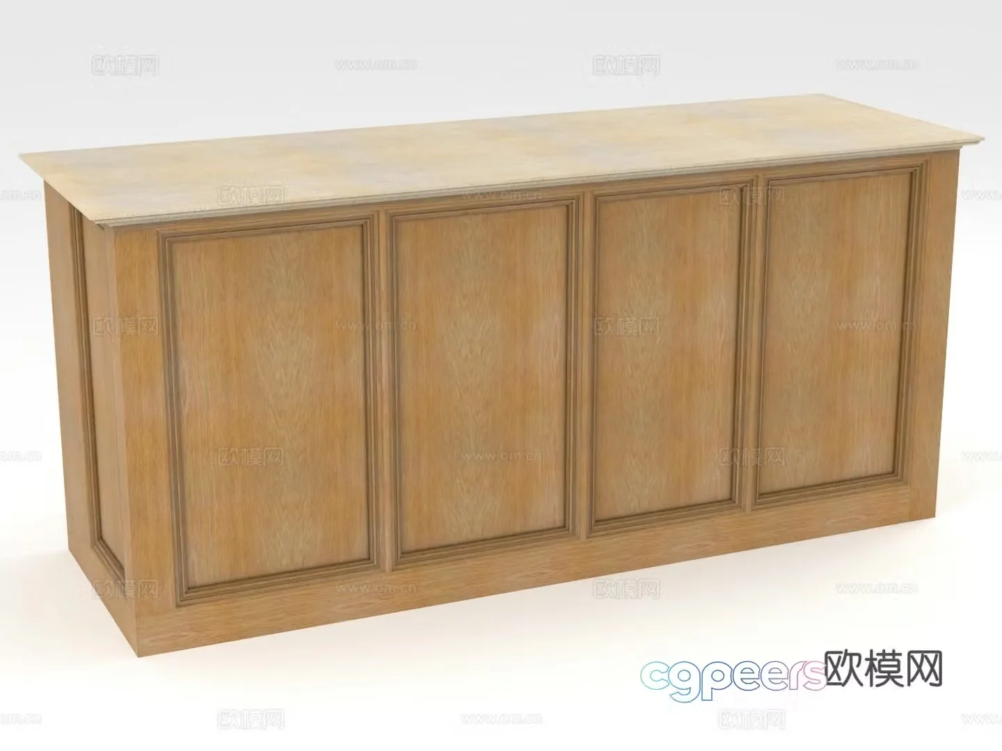 Wooden cabinet storage cabinet low cabinet side cabinet counter cabinet 3d model