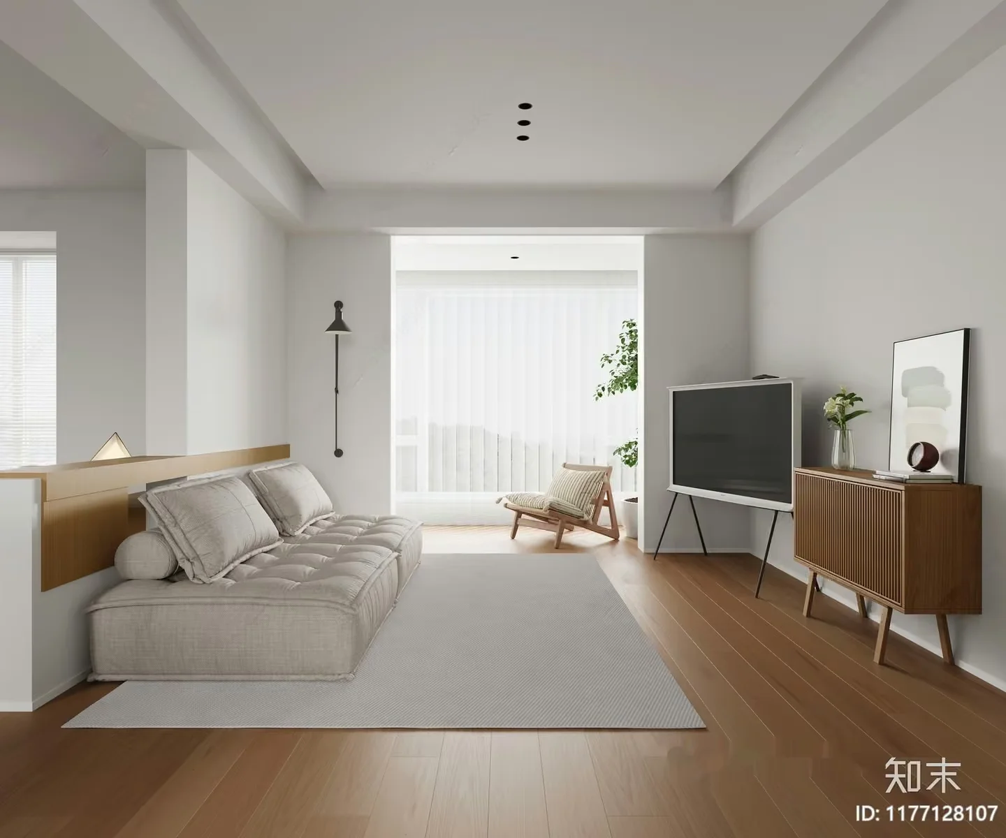 Modern Living Room 3D Model – 17714 – VRAY Render