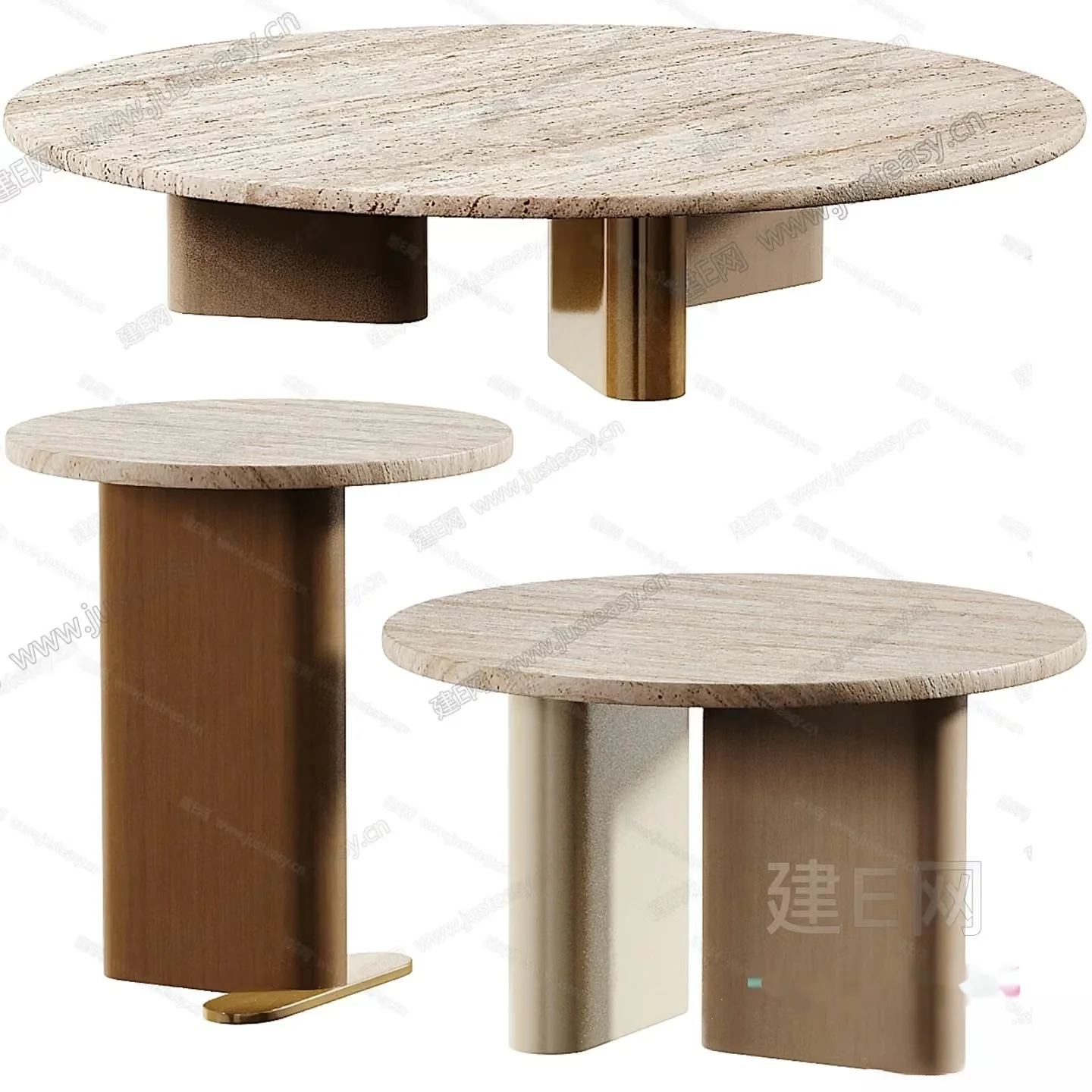 Modern Minimalist Table Set 3D Model – 18468 – VRAY Render