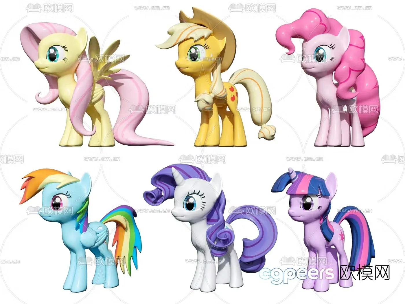 Modern My Little Pony toy 3d model