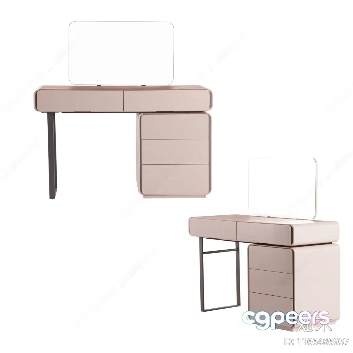 Modern Desk Furniture 3D Model – 1892 – VRAY Render