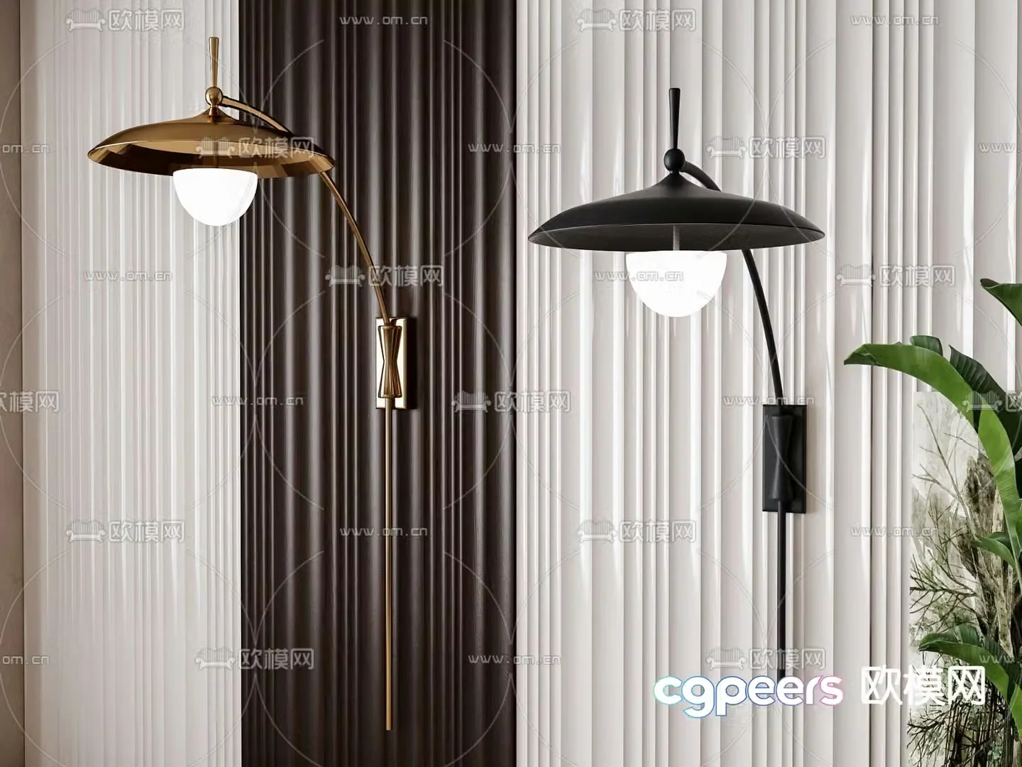 Light luxury wall lamp 3D model