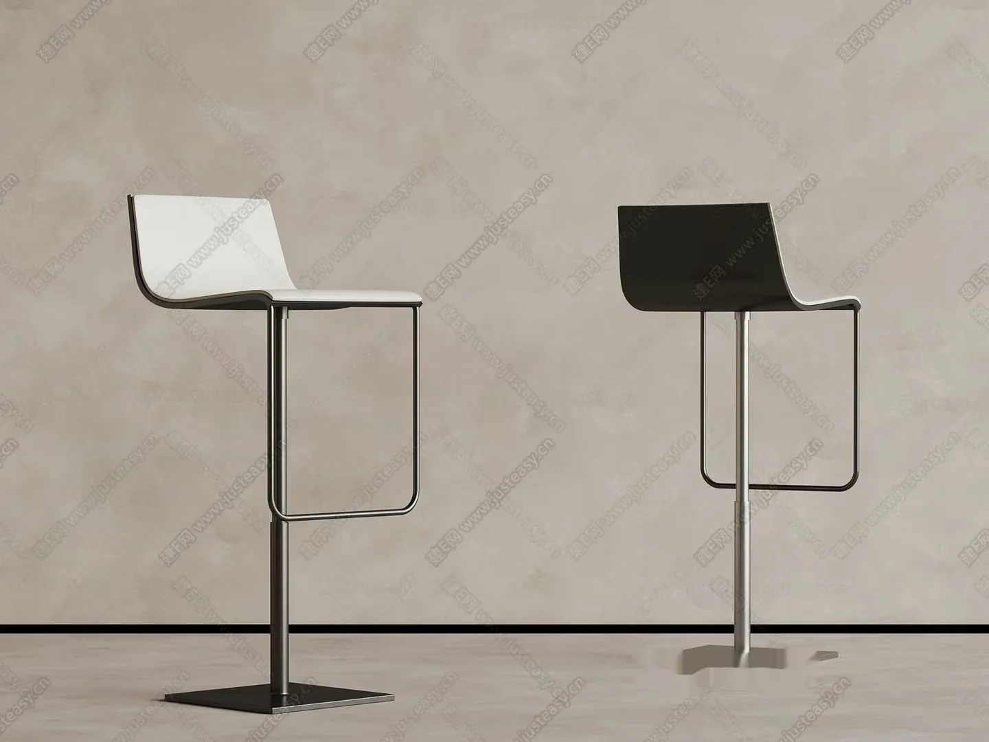 Modern High Stools 3D Model – 15393 – VRAY Render
