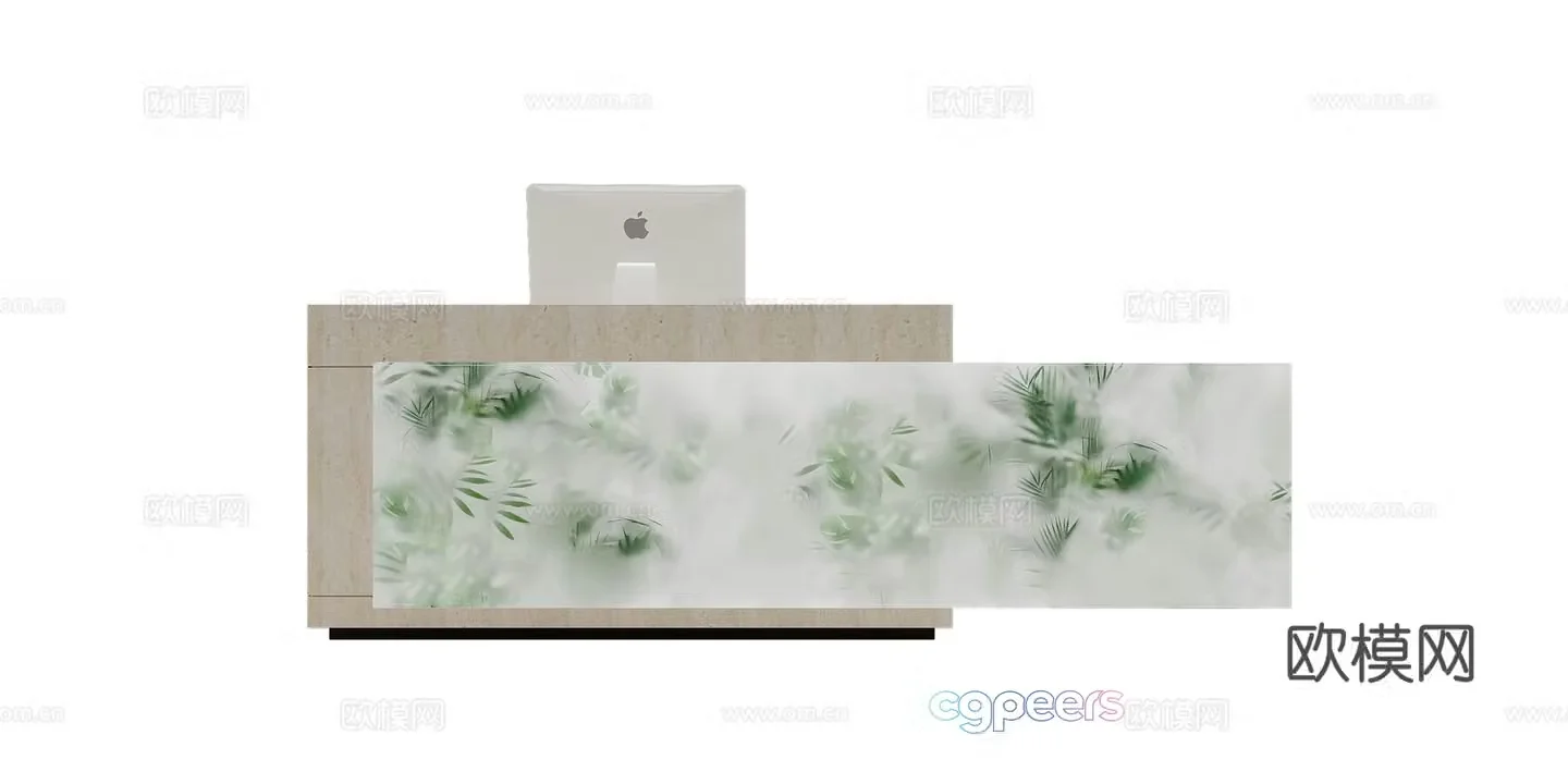 Reception desk front desk 3D model