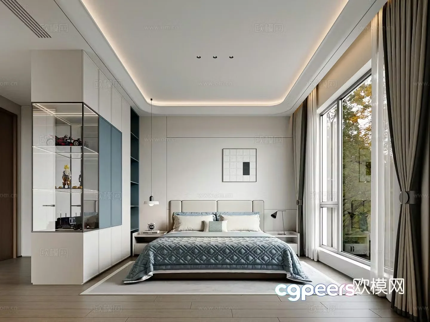 Modern style home bedroom 3d model