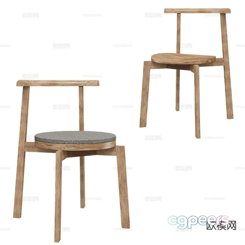 SIJU chair dining chair leisure chair 3d model