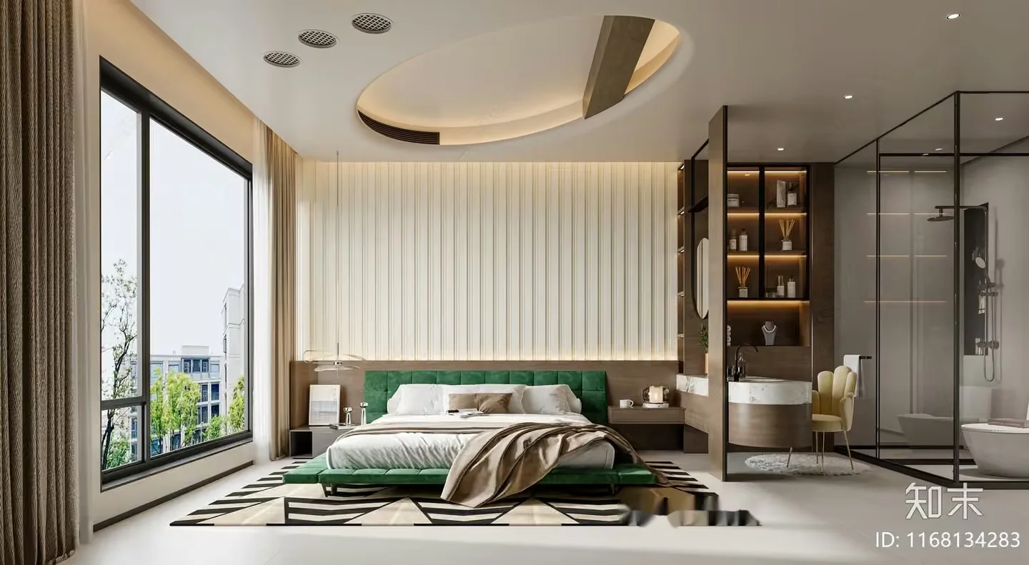 Modern Bedroom Design 3D Model – 12430 – VRAY Render
