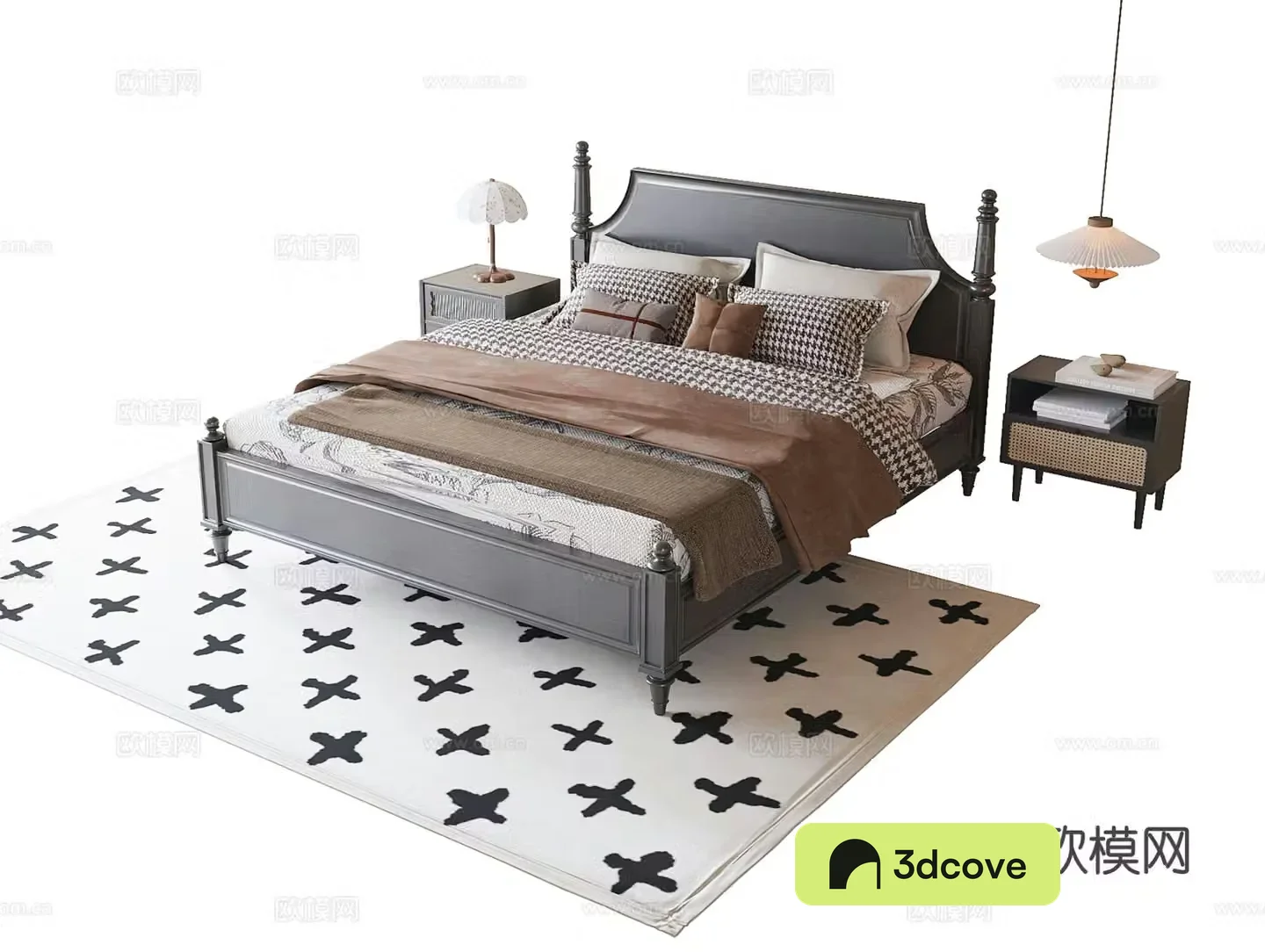 French double bed
