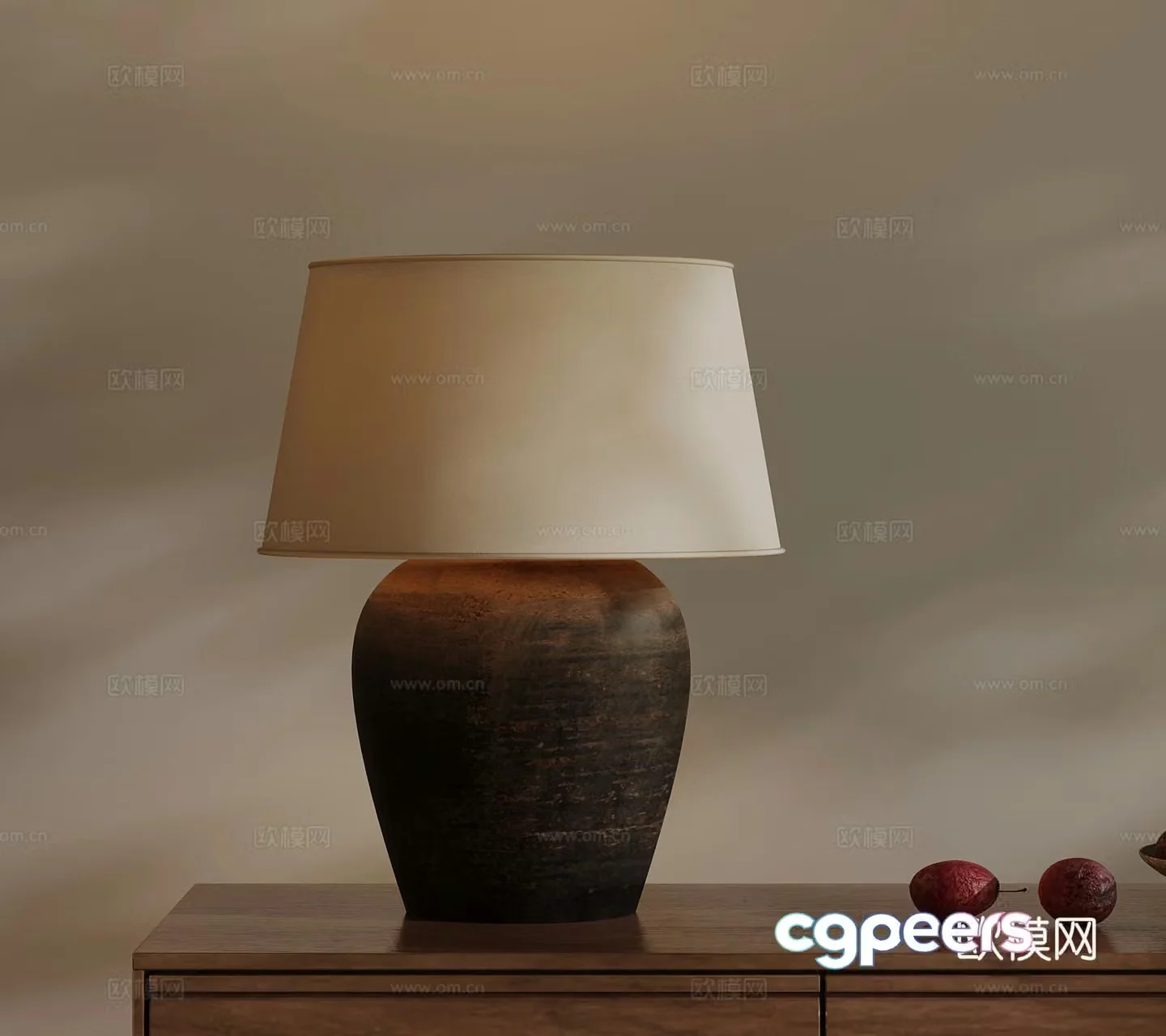 3D model of medieval style table lamp