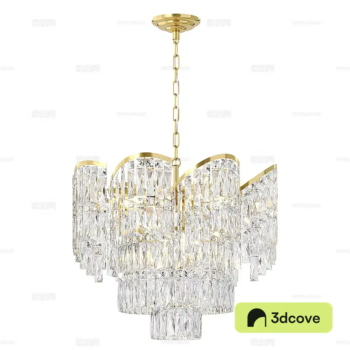 Modern simple light luxury chandeliers Living room chandeliers Glass chandeliers