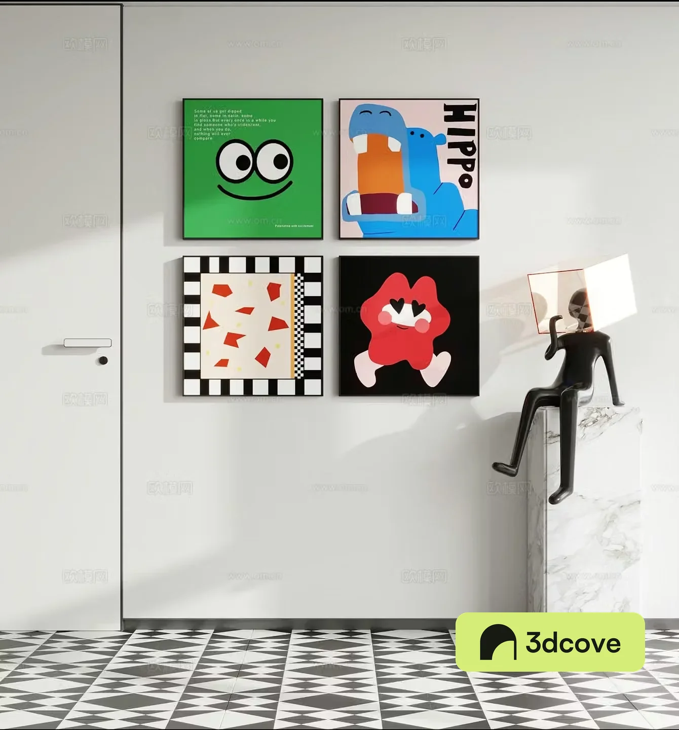 Dopamine ins style decoration painting