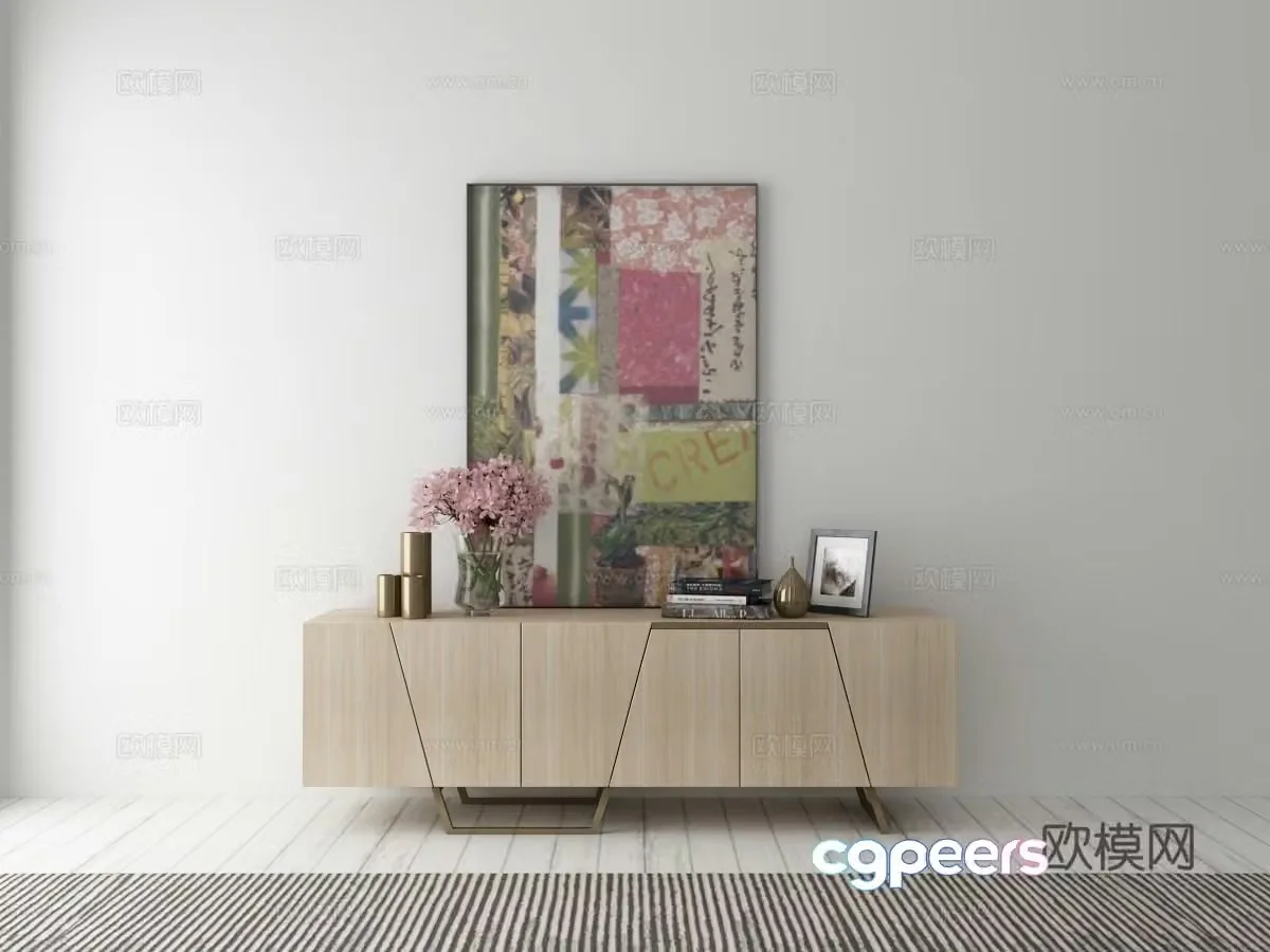 Modern decorative cabinet ornament 3d model