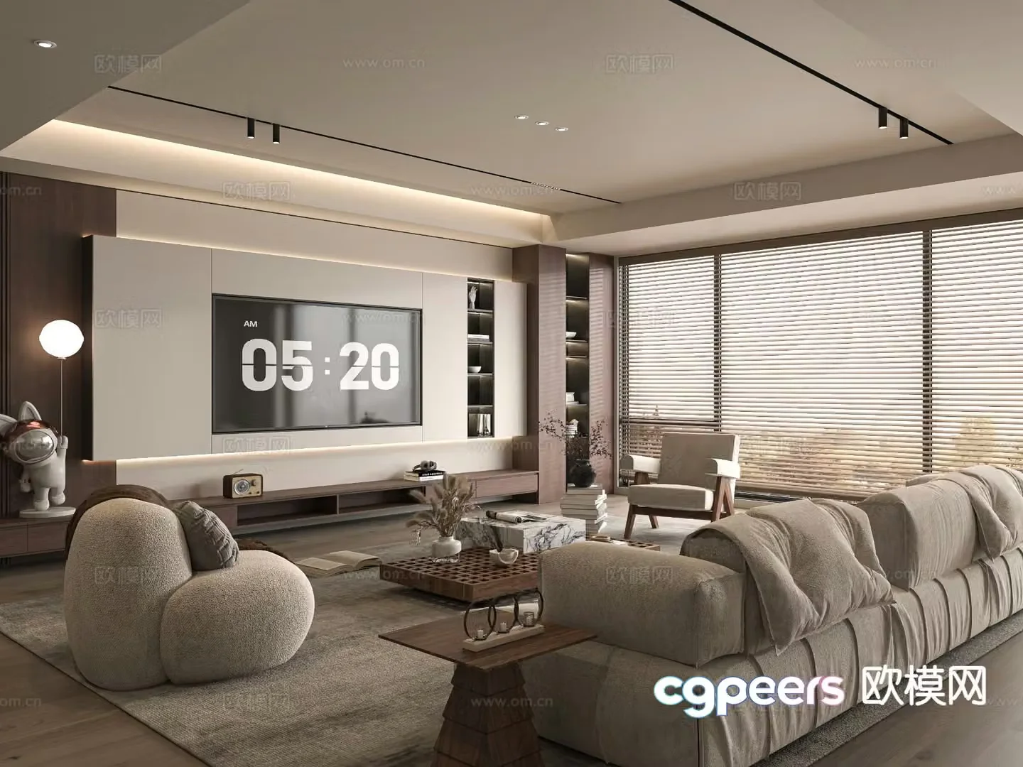 Medieval style living room 3D model