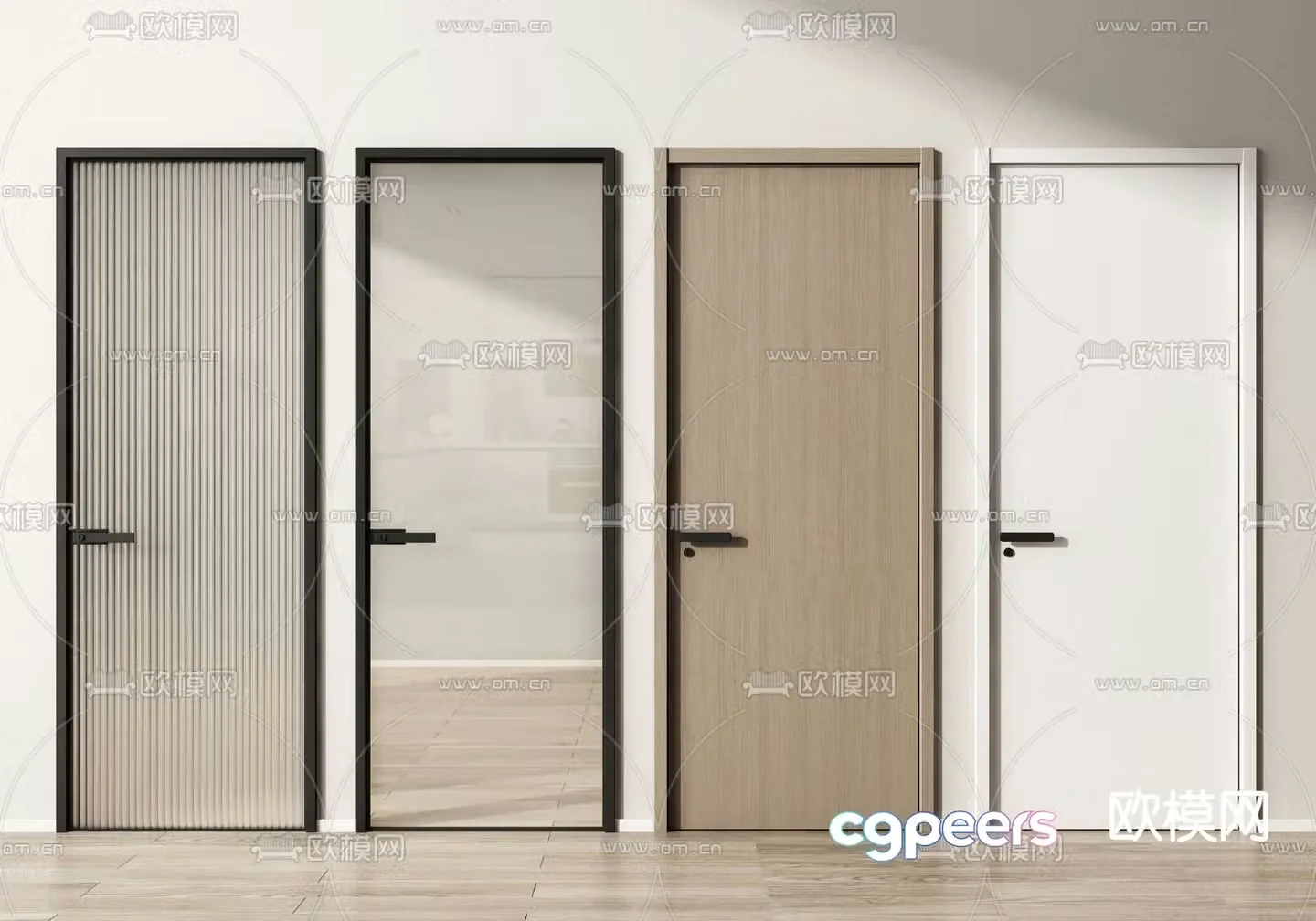 Bedroom door swing door 3d model