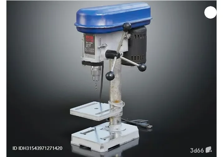 Blue Drill Press 3D Model – 3095 – VRAY Render
