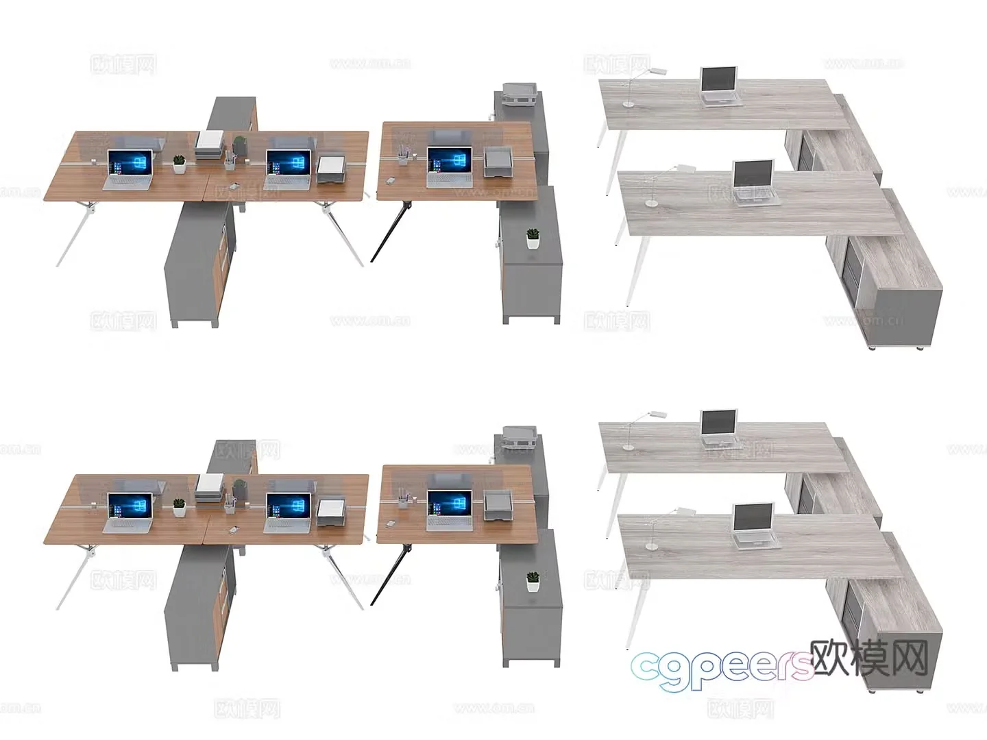 Furniture Office Desk 3d Model