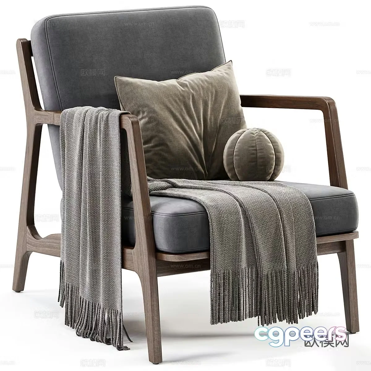 New Chinese casual chair 3D model