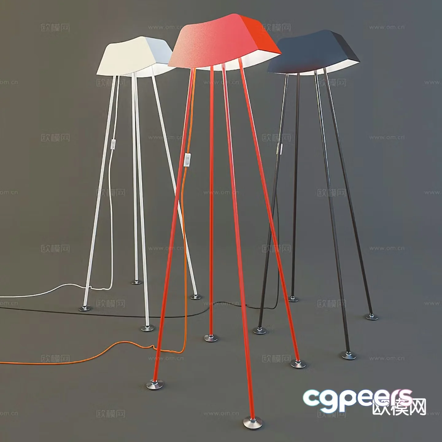 Modern floor lamp 3d model