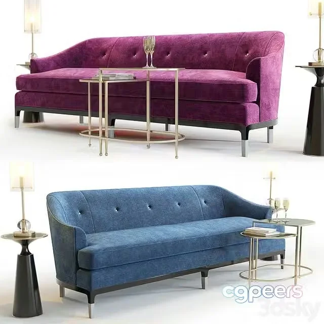 3ds Max Free – Baker Carnelian Sofa (6 color)