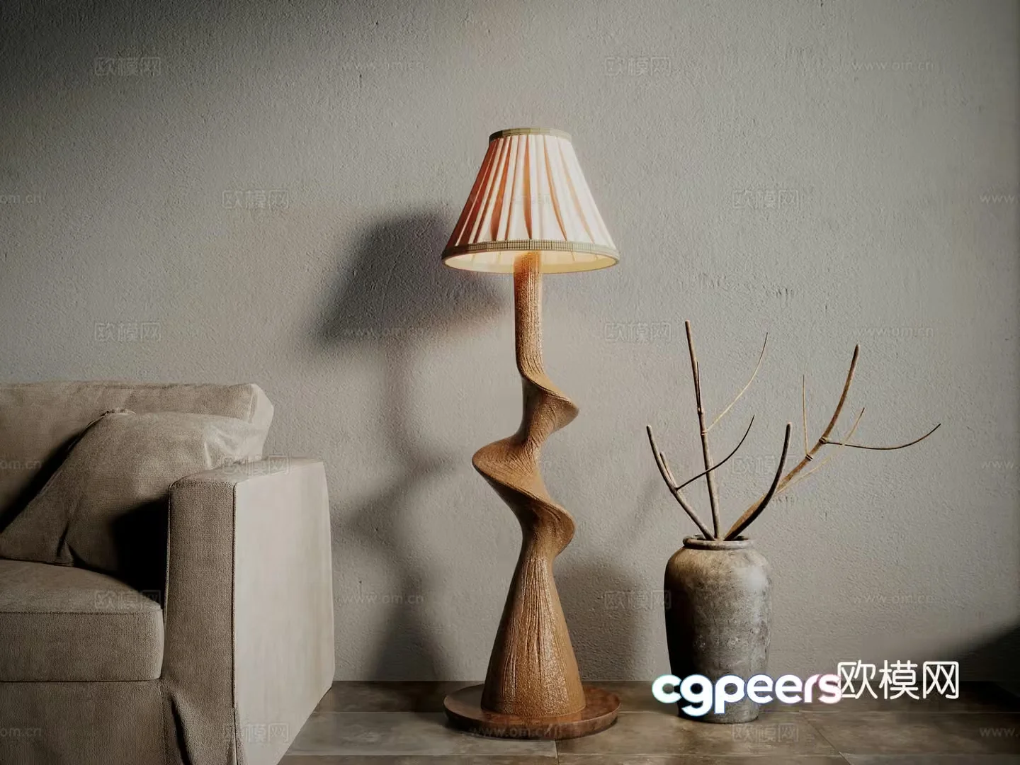 Wasabi wind floor lamp 3d model