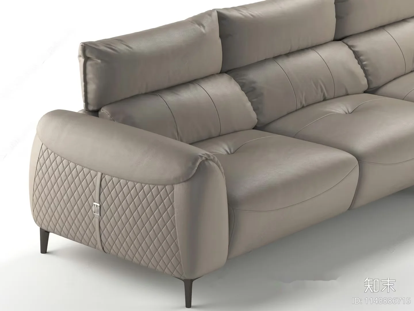 Modern Leather Sofa 3D Model – 5453 – VRAY Render