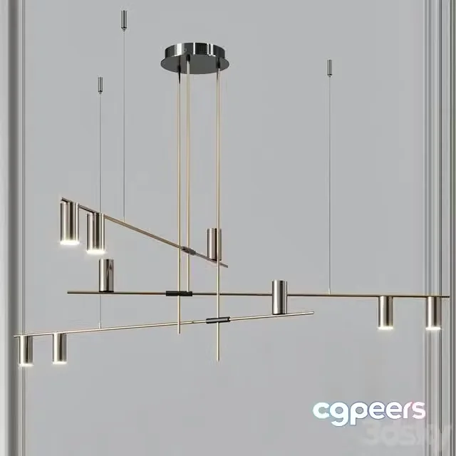 3ds Max Free – TRIBES CHANDELIER Nickel