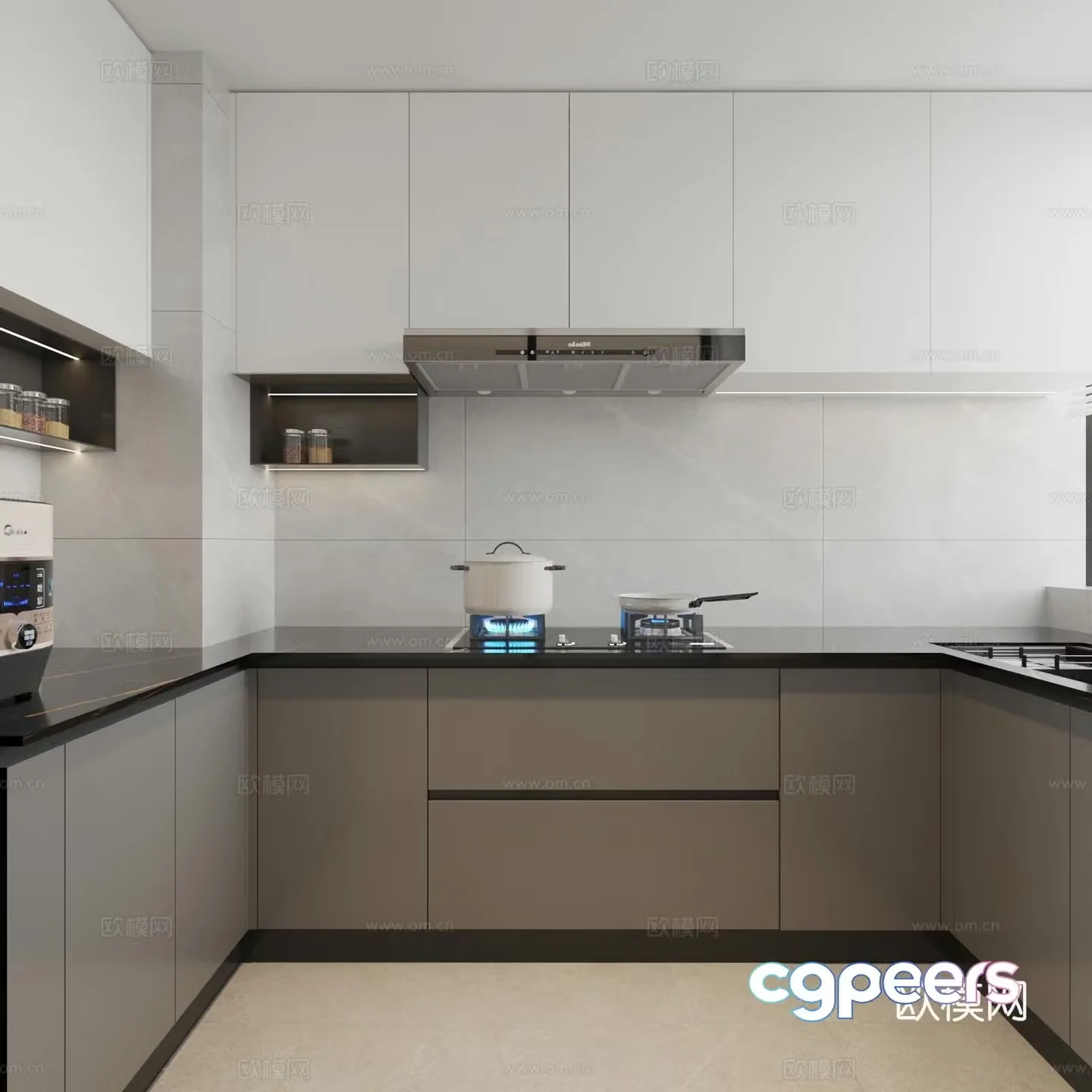 Modern kitchen 3d model