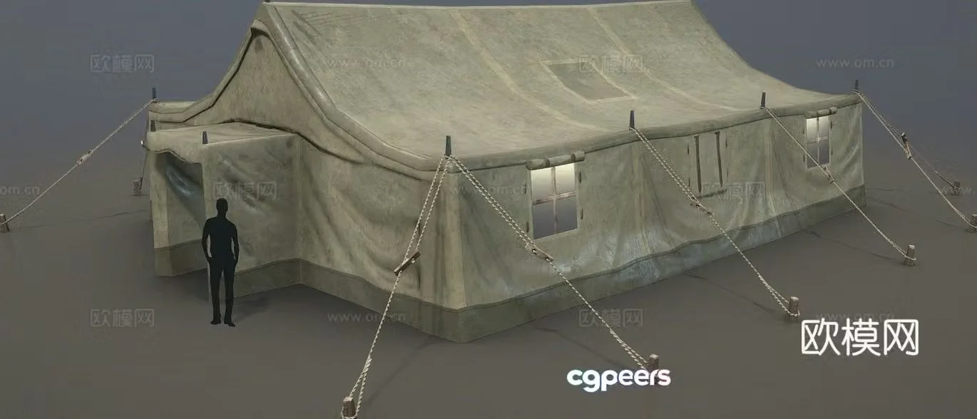 Military tent 3d model