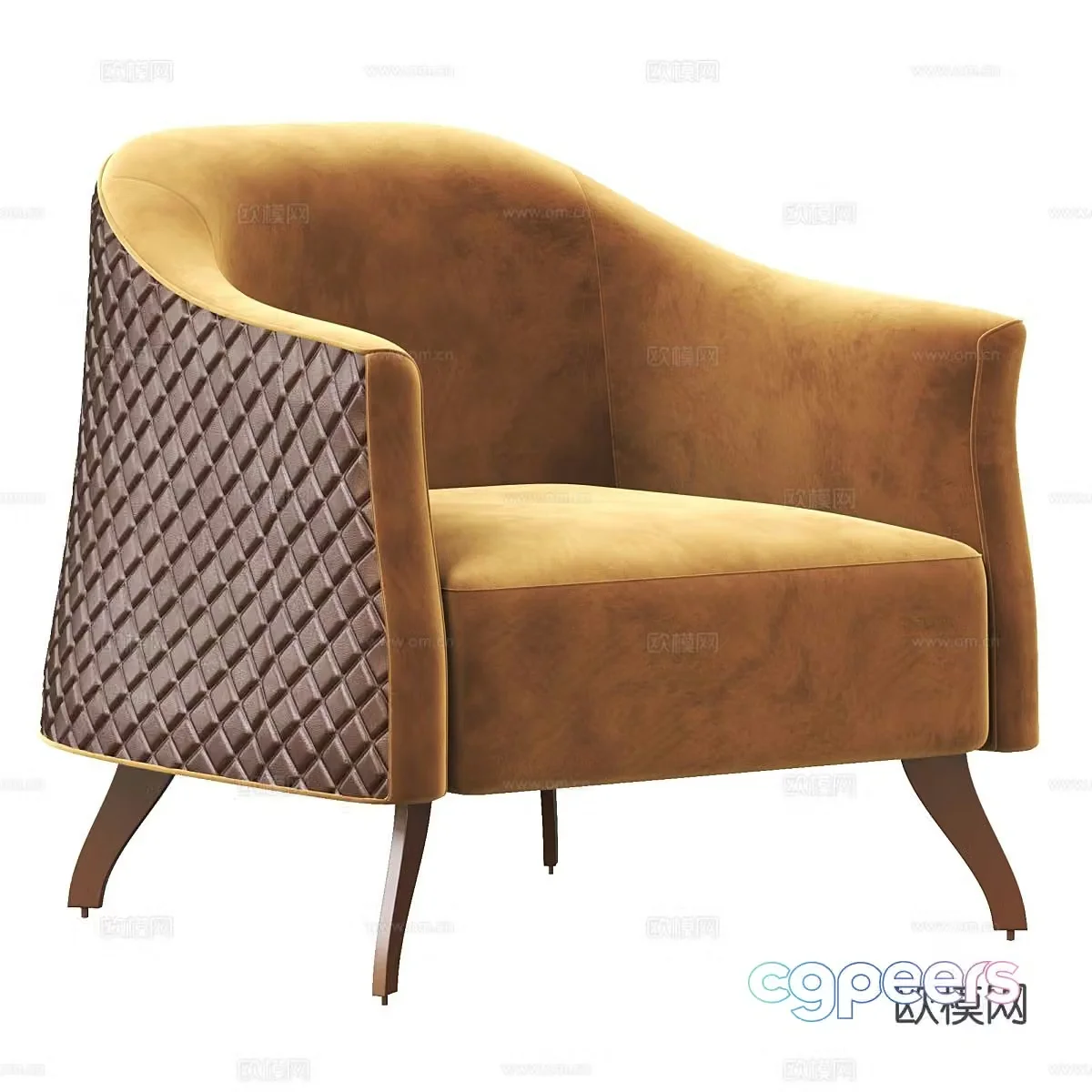 Single sofa armrest sofa 3d model