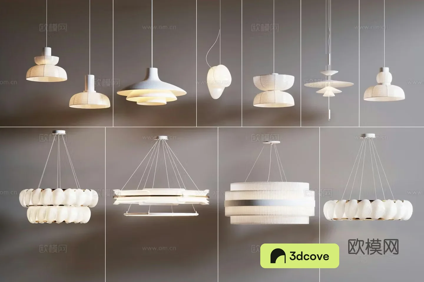 Creamy chandelier modern chandelier combination Wasabi chandelier modern chandelier small chandelier 3d model