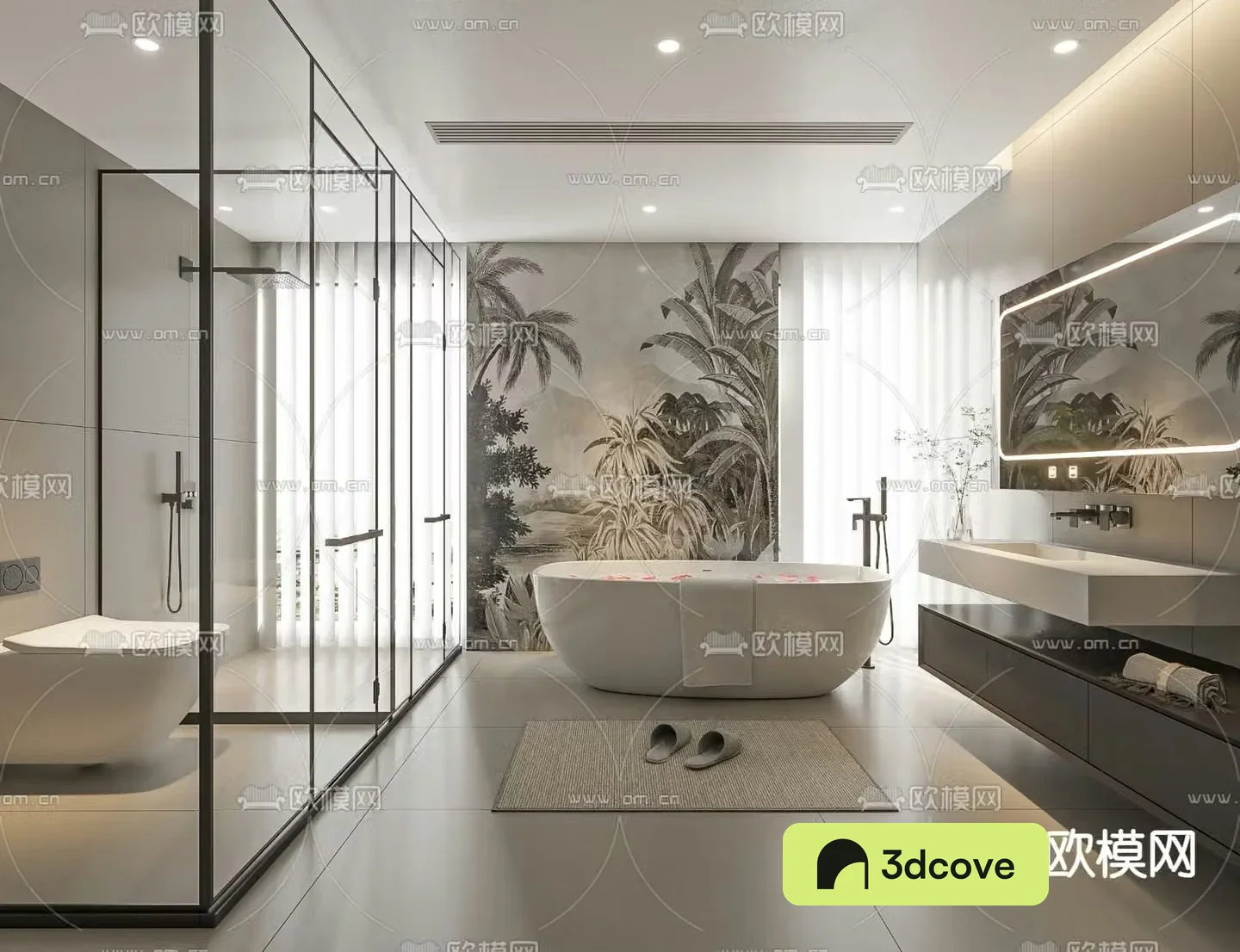 Modern bathroom toilet