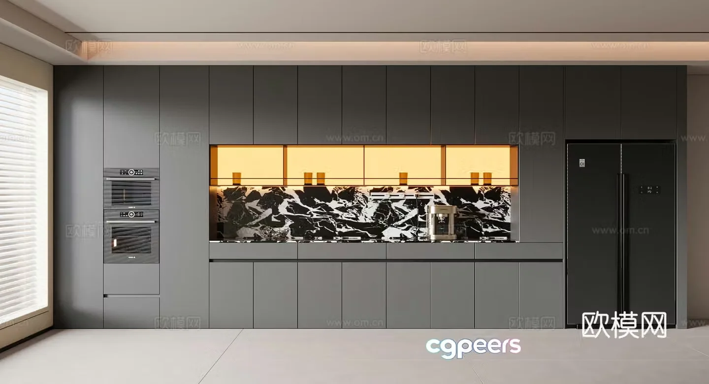 Modern Italian wine cabinet sideboard 3D model