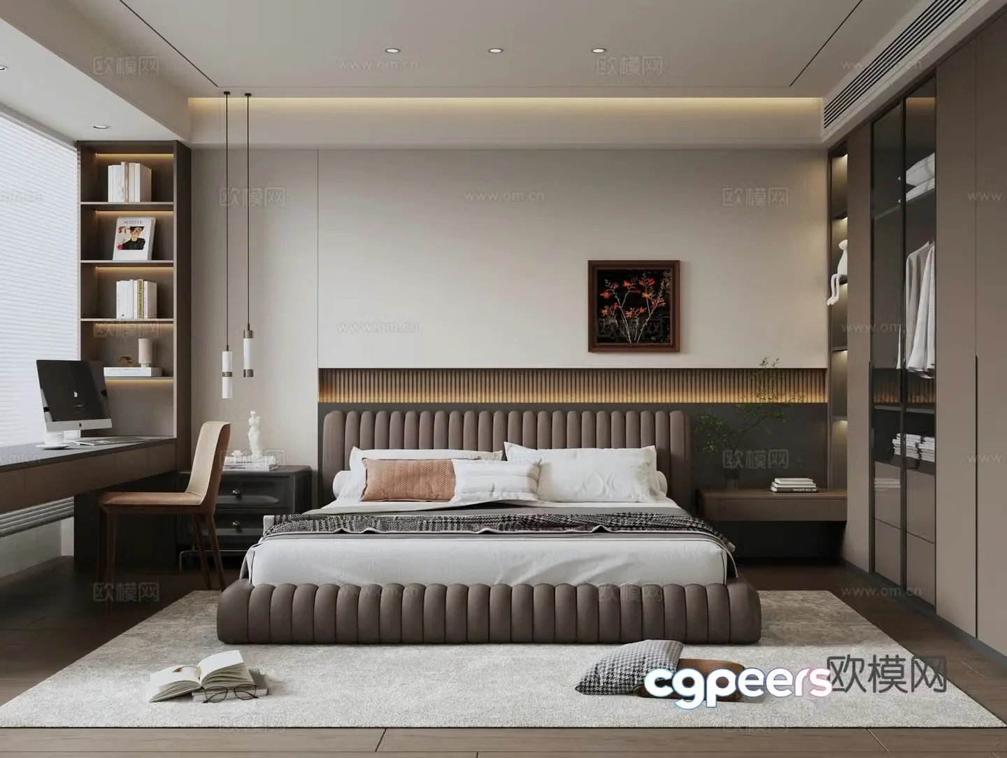 Italian style bedroom second bedroom 3d model