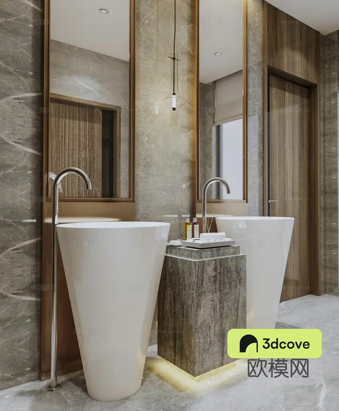Modern light luxury handwashing handle shampoo handwashing public toilet luxury bathroom