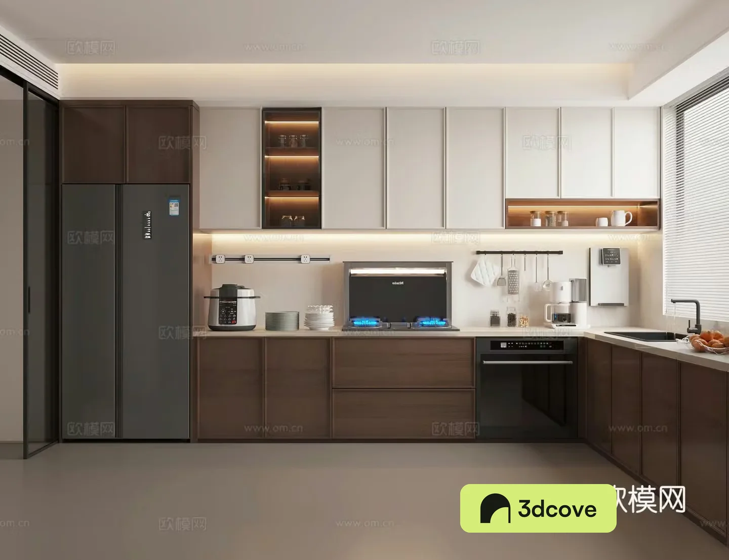 Wasabi Middle Style Kitchen 3D Model