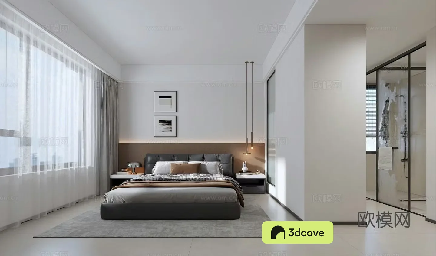 Modern bedroom Modern bed Master bedroom