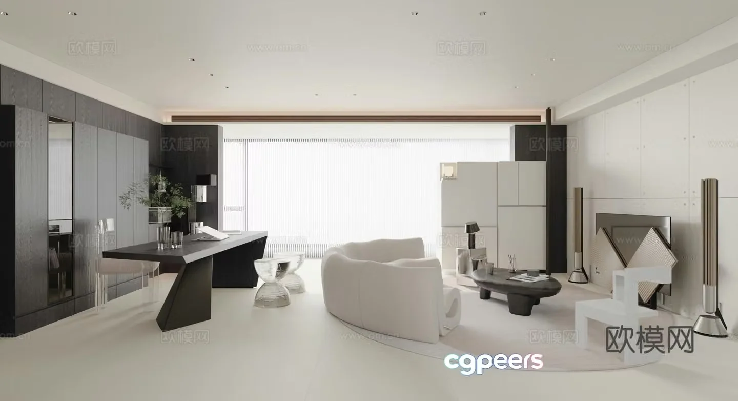 Modern living room 3d model
