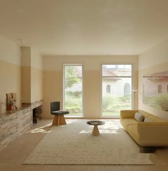 Modern Living Room 3D Model – 16205 – VRAY Render