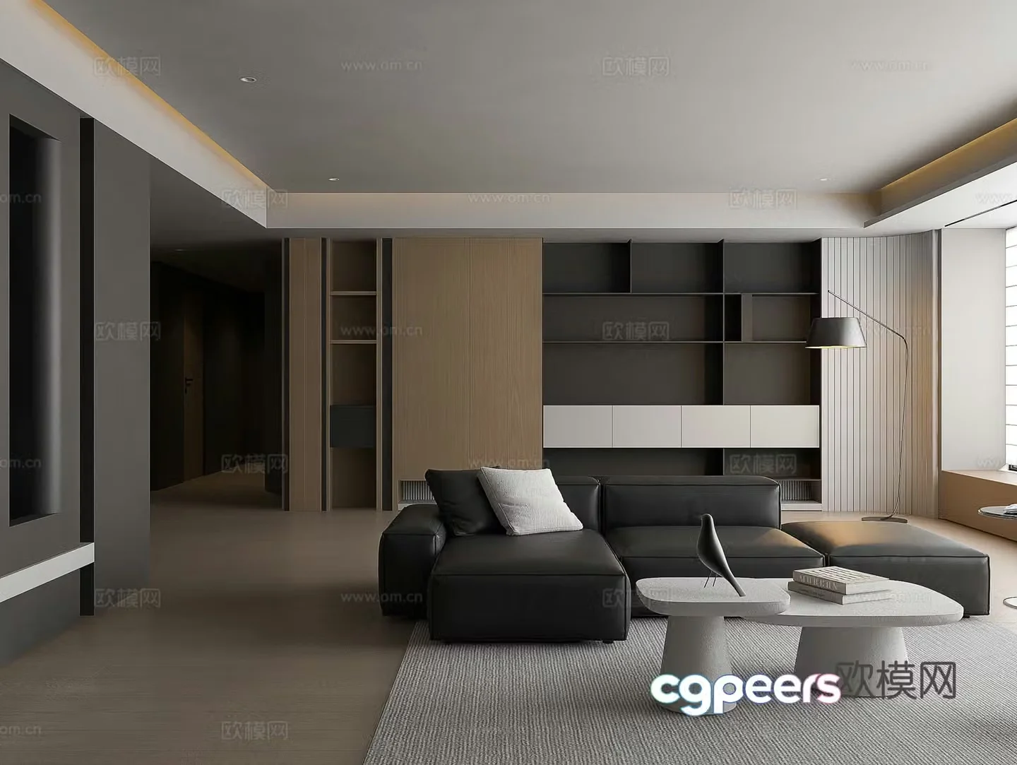 Italian restaurant modern living room restaurant large flat living room log restaurant creamy air dining 3d model