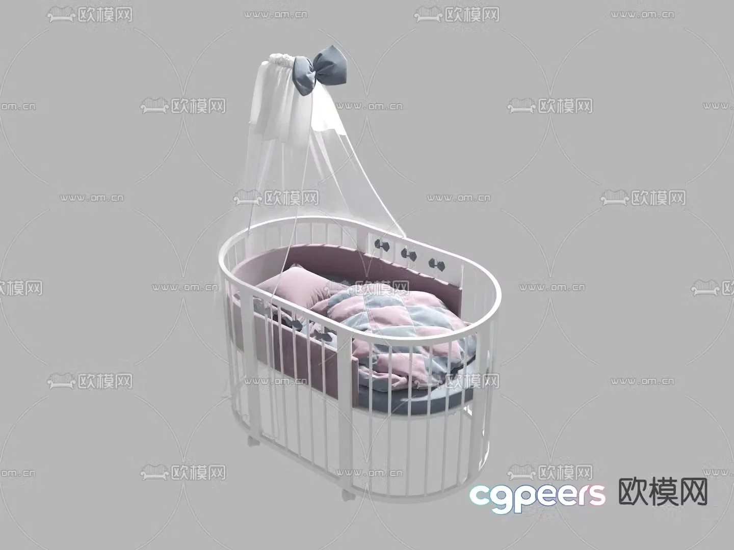 crib children’s bed 3d model