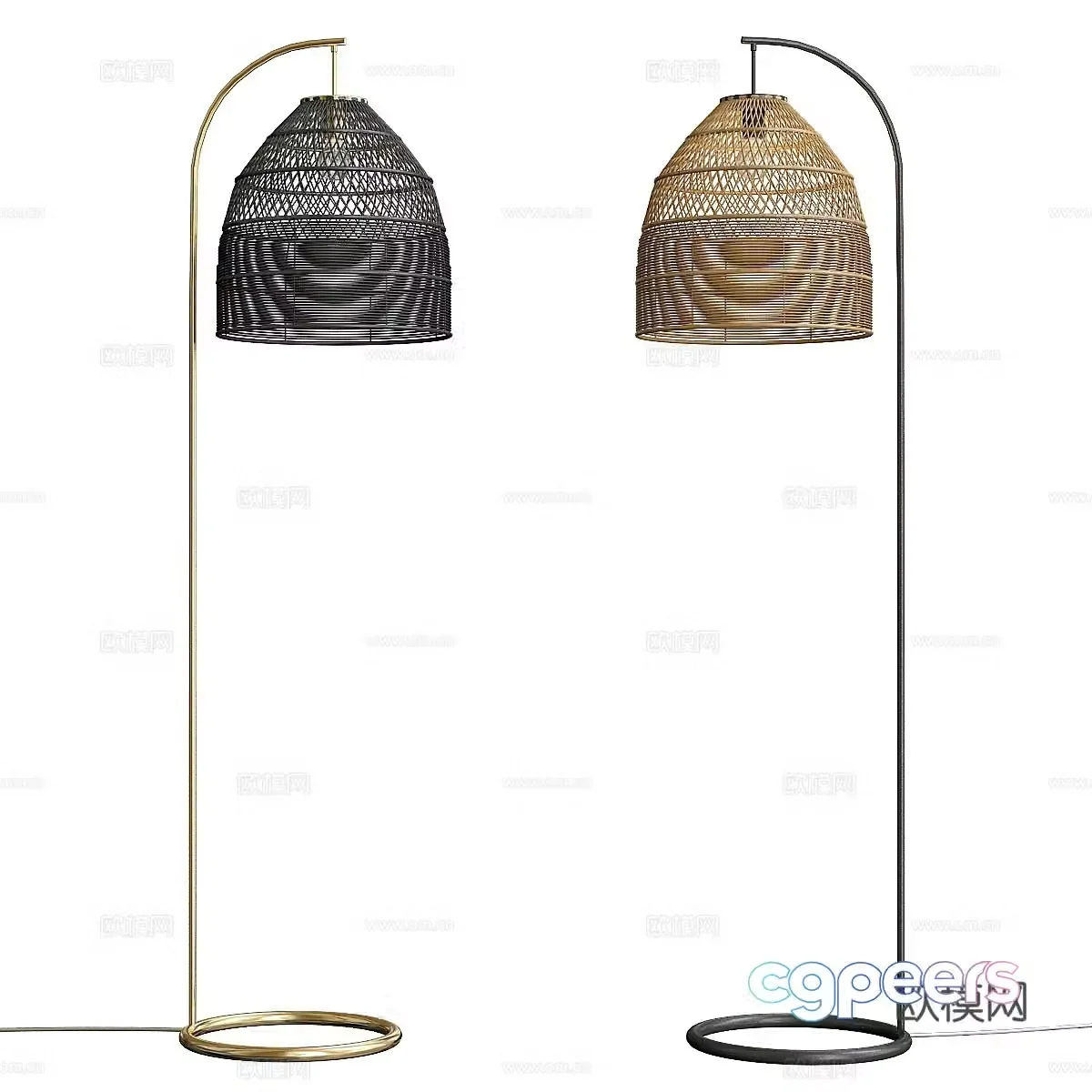 Java Arc Overreach Floor Lamp 3D Model