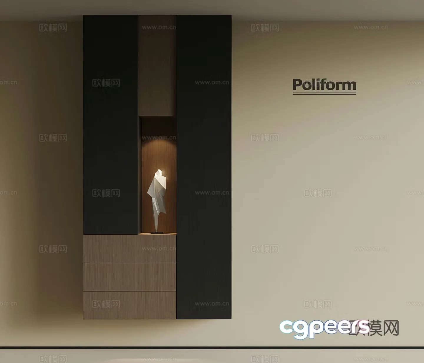 Modern shoe cabinet partition cabinet porch cabinet 3d model