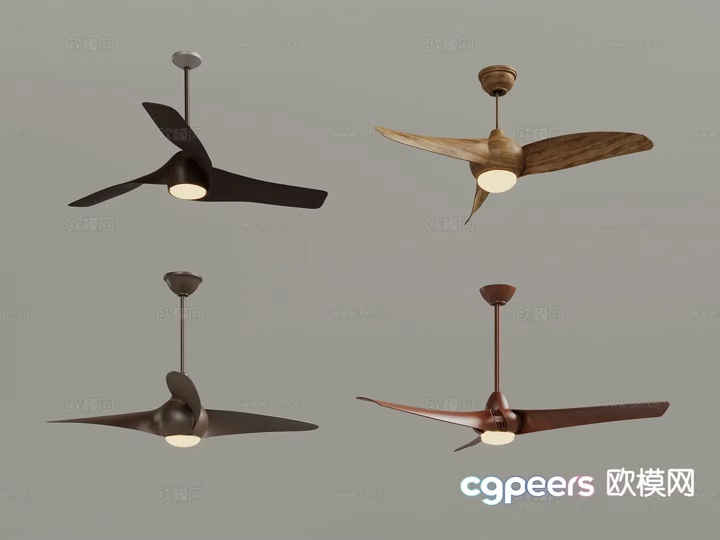 New Chinese style fan lamp ceiling fan lamp 3d model