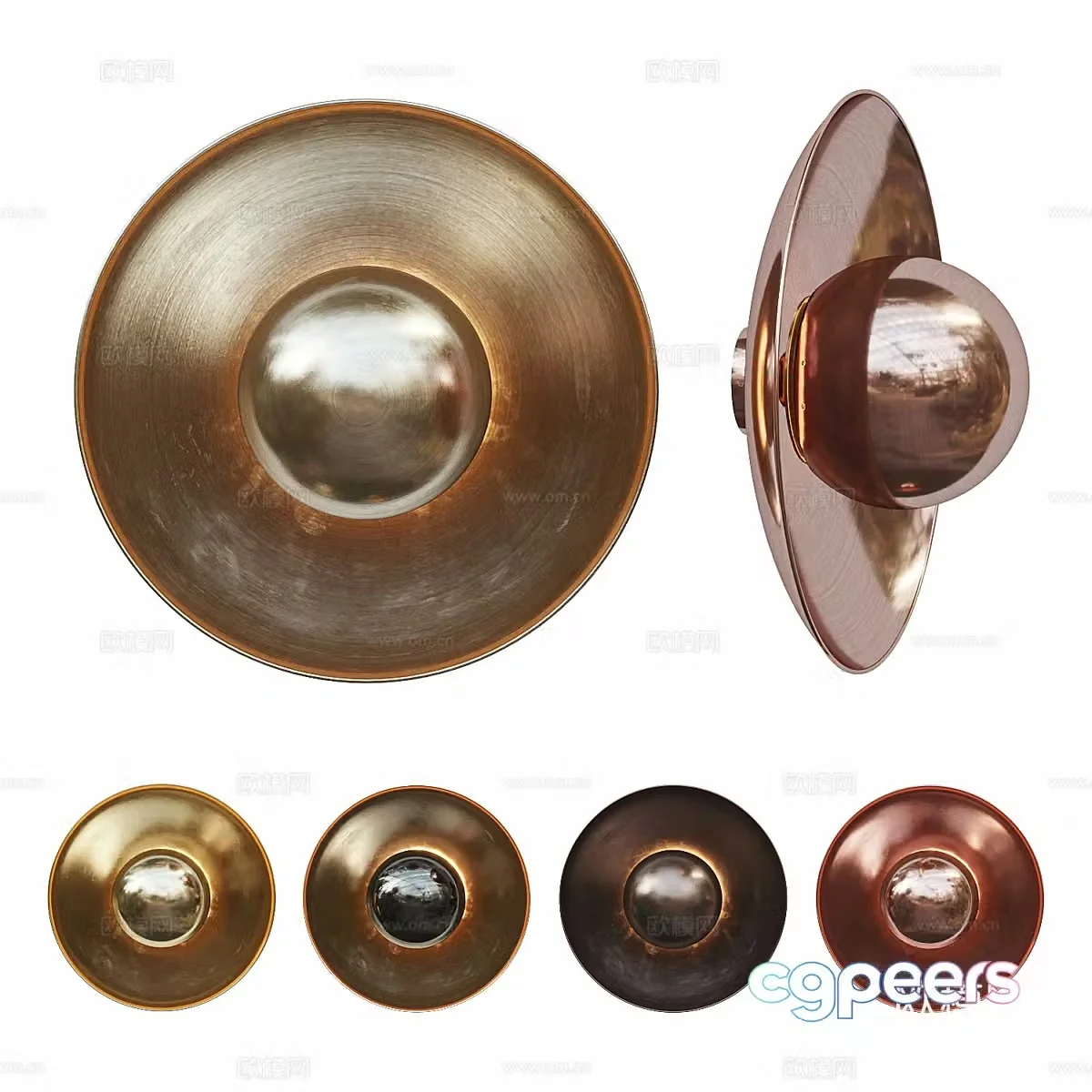 New Chinese metal wall lamp 3D model